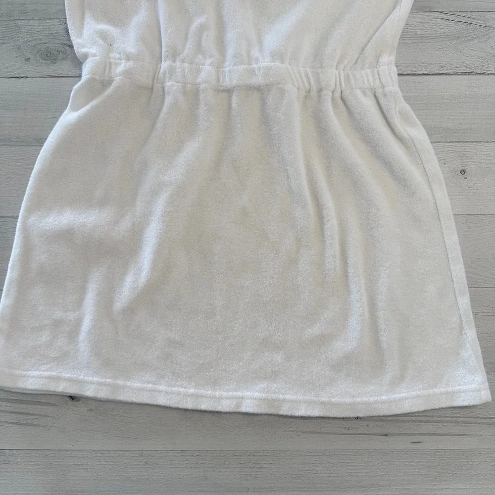 Hanna Andersson girls‎ white toweling hoodie dress 140/10